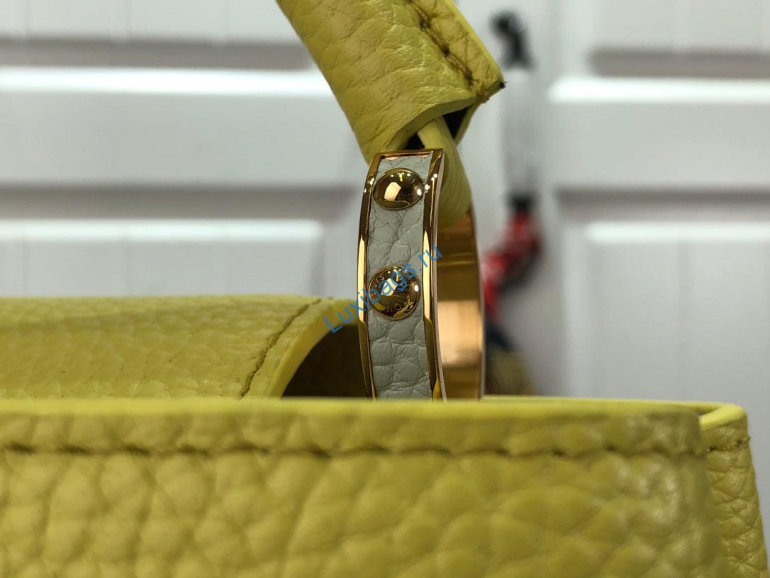 LV M48865 Louis Vuitton Capucines Mini BB Handbag Yellow - Image 4