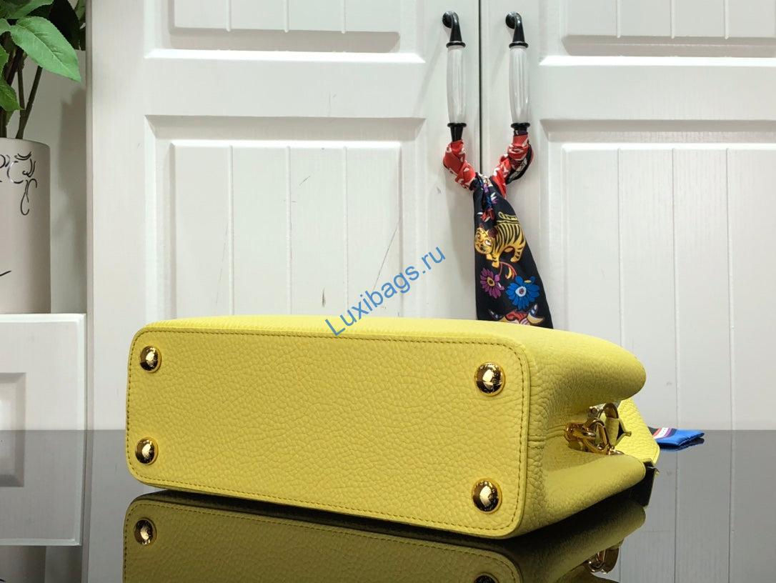 LV M48865 Louis Vuitton Capucines Mini BB Handbag Yellow - Image 5