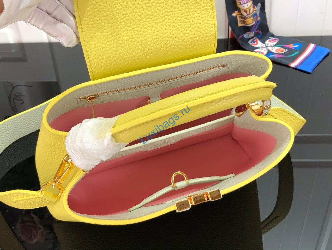 LV M48865 Louis Vuitton Capucines Mini BB Handbag Yellow - Image 9