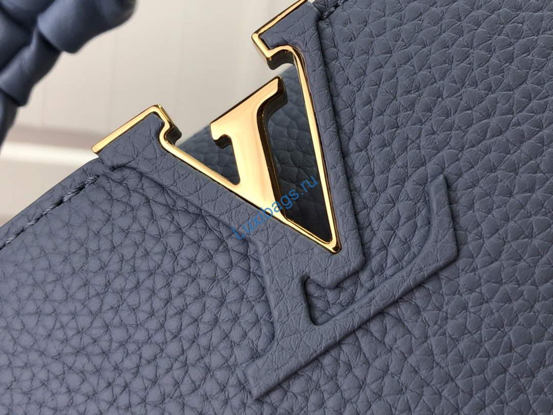 LV M58586 Louis Vuitton Capucines Mini BB Handbag Blue - Image 4