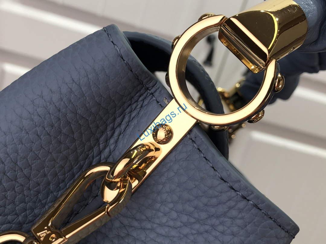 LV M58586 Louis Vuitton Capucines Mini BB Handbag Blue - Image 5