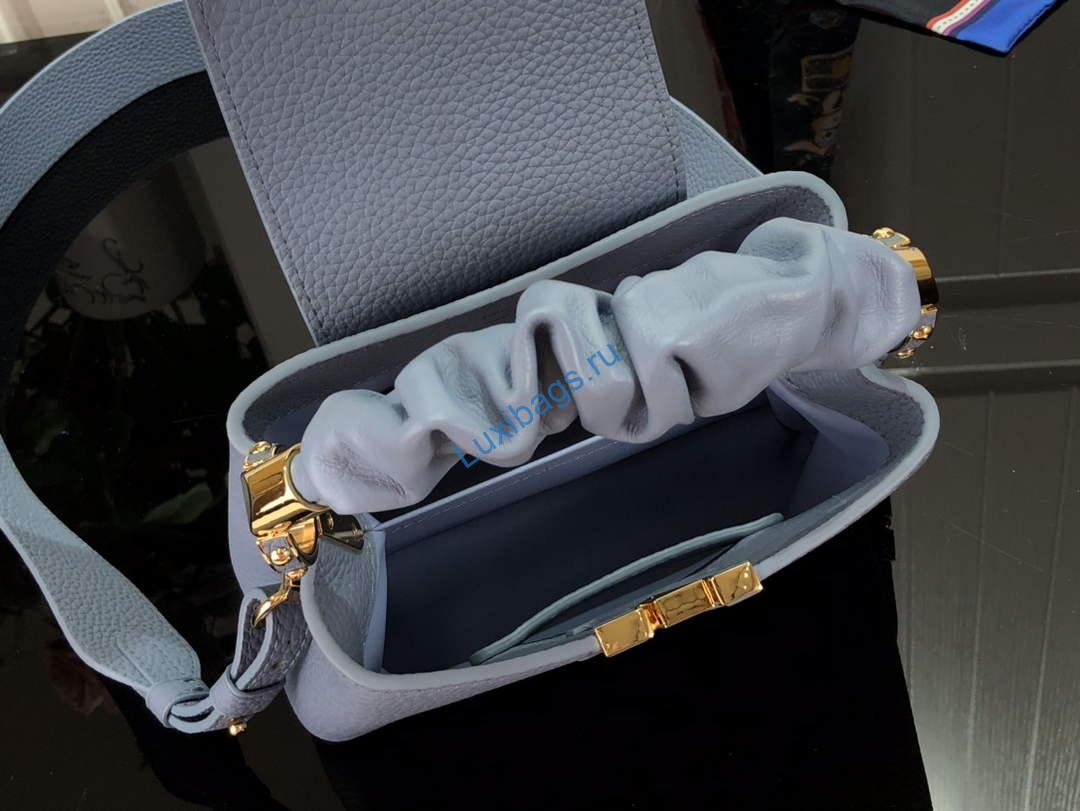 LV M58586 Louis Vuitton Capucines Mini BB Handbag Blue - Image 7