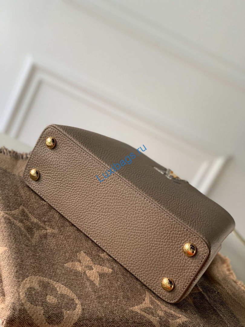 LV M57539 Louis Vuitton Capucines BB Handbag Grey And Pink - Image 3