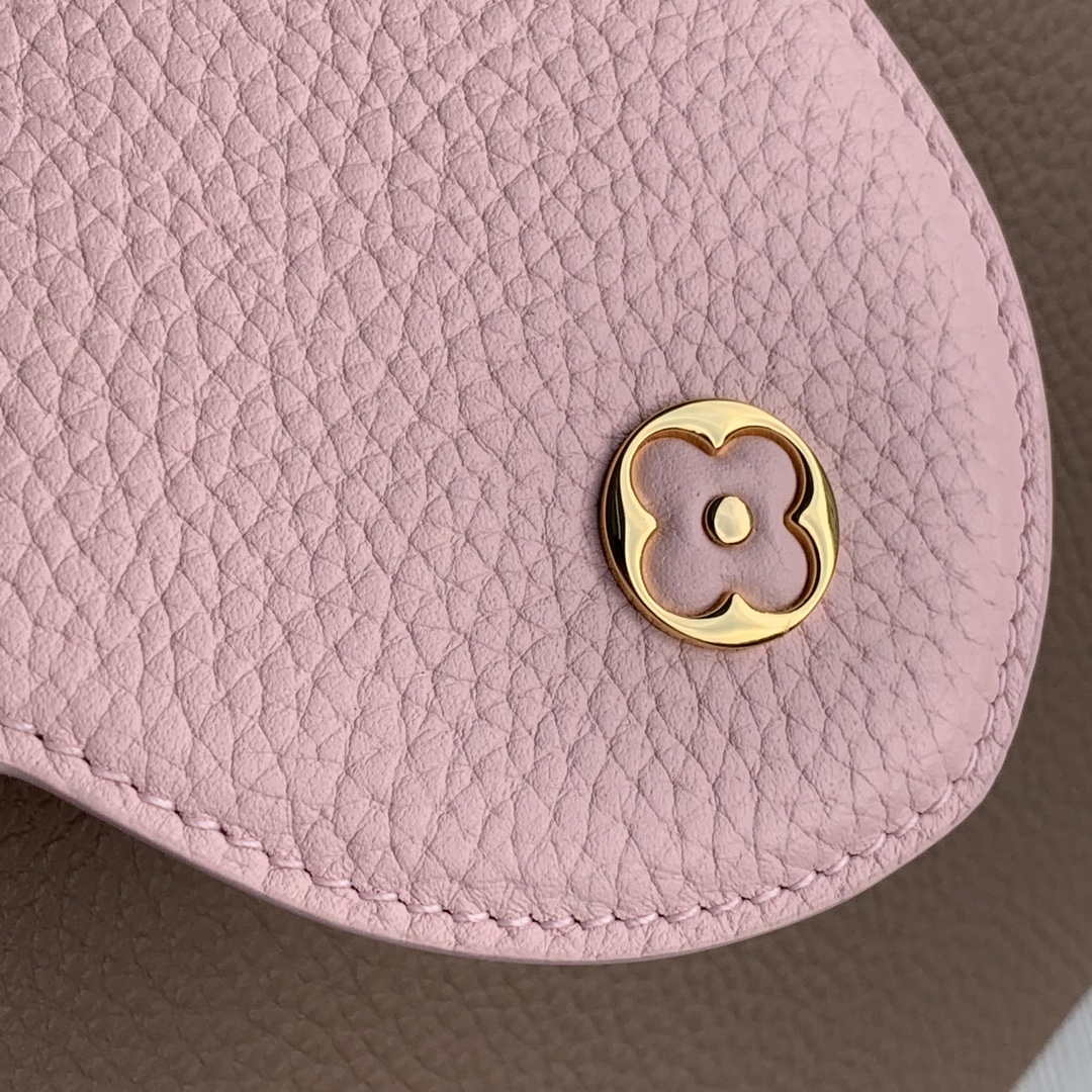 LV M57539 Louis Vuitton Capucines BB Handbag Grey And Pink - Image 4