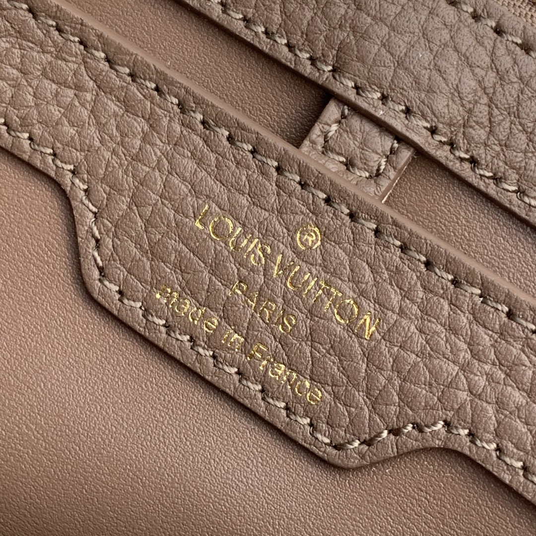 LV M57539 Louis Vuitton Capucines BB Handbag Grey And Pink - Image 7