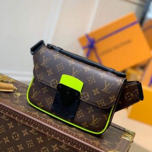 LV M45864 Louis Vuitton S Lock Sling Bag Jaune Fluo