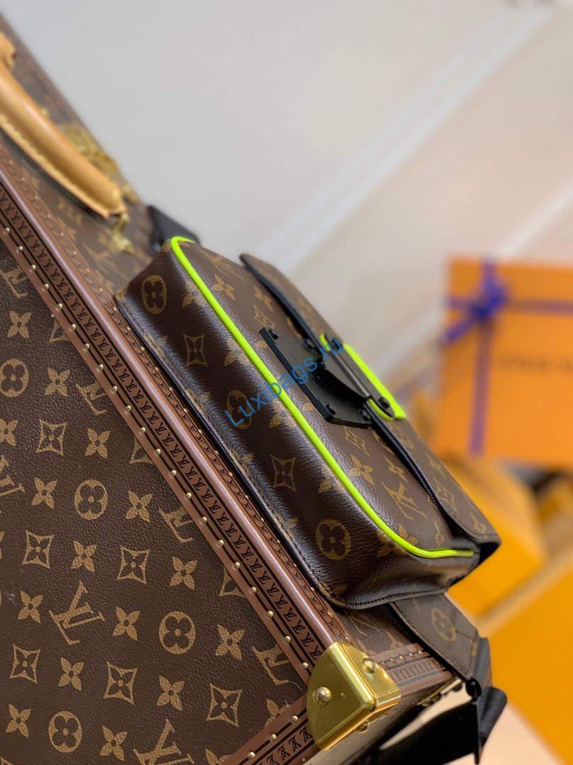 LV M45864 Louis Vuitton S Lock Sling Bag Jaune Fluo - Image 4