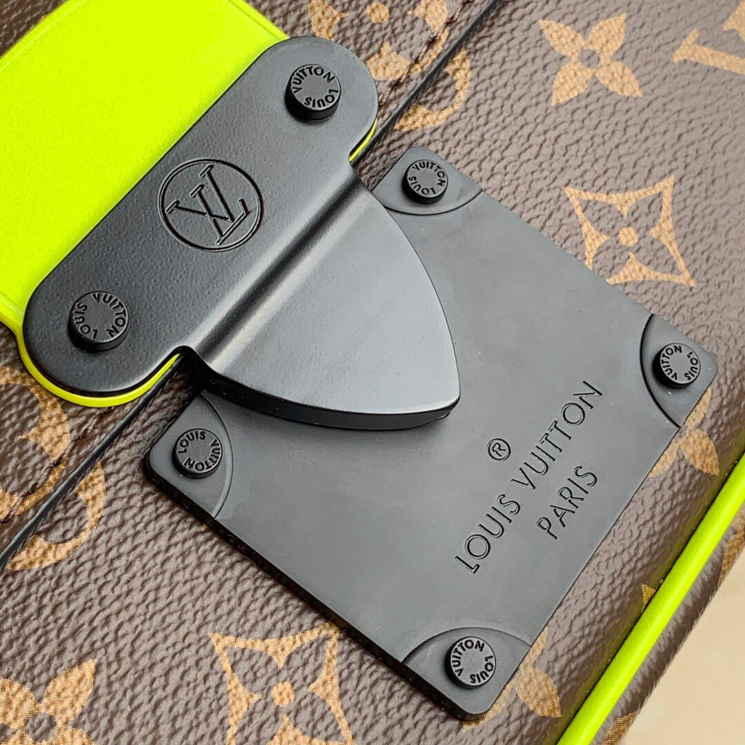 LV M45864 Louis Vuitton S Lock Sling Bag Jaune Fluo - Image 5