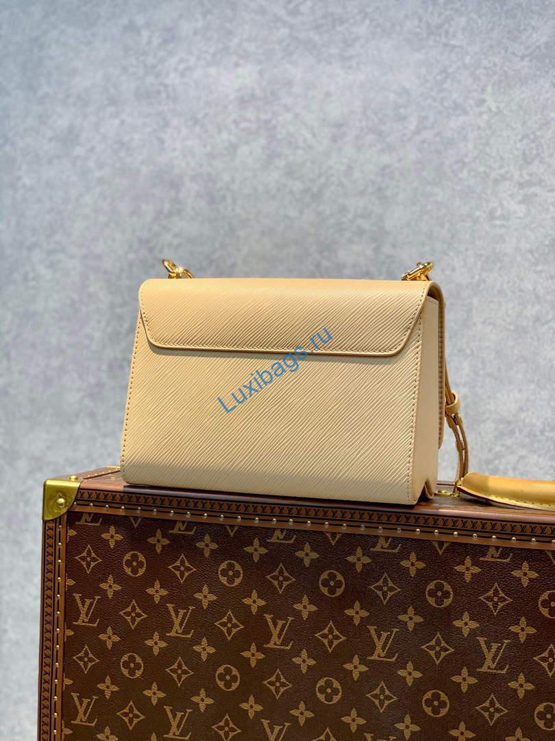 LV M59884 Louis Vuitton Twist MM Handbag Skin Color