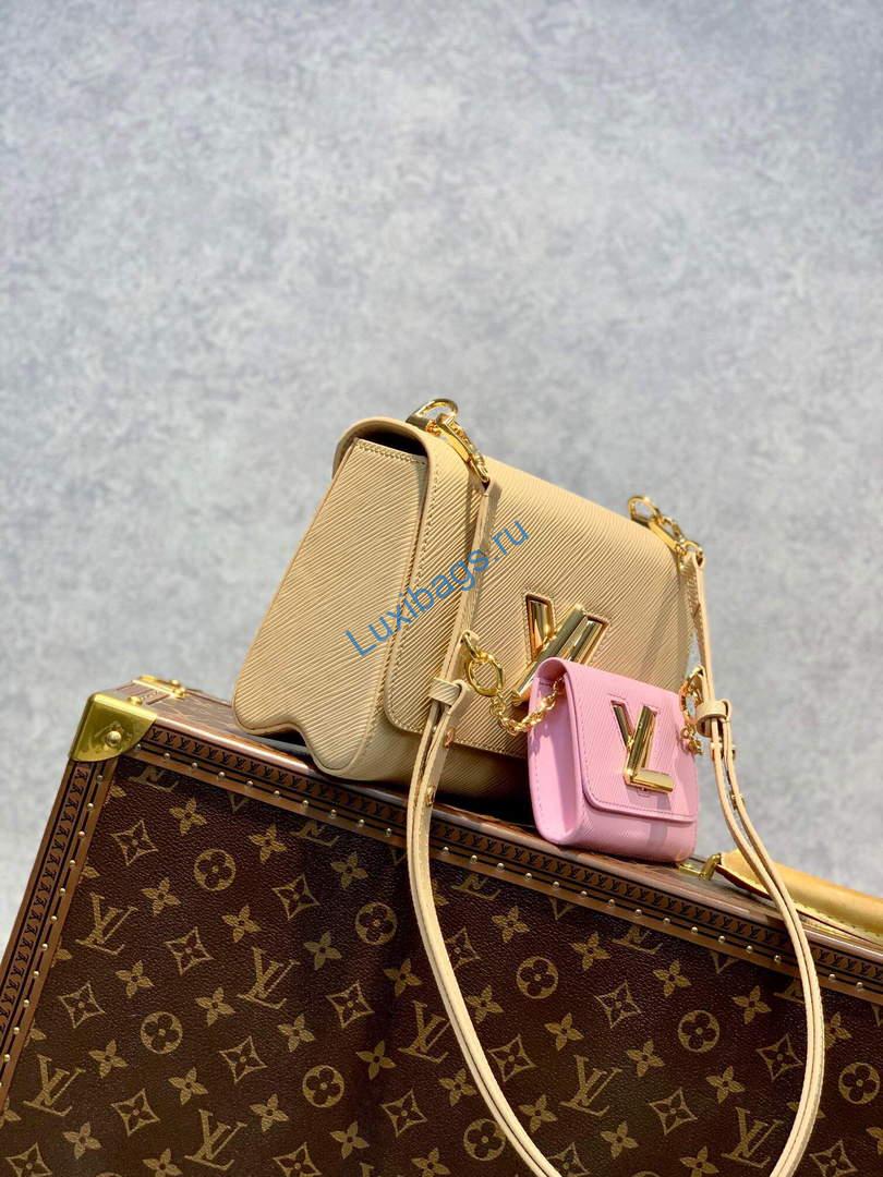 LV M59884 Louis Vuitton Twist MM Handbag Skin Color - Image 2