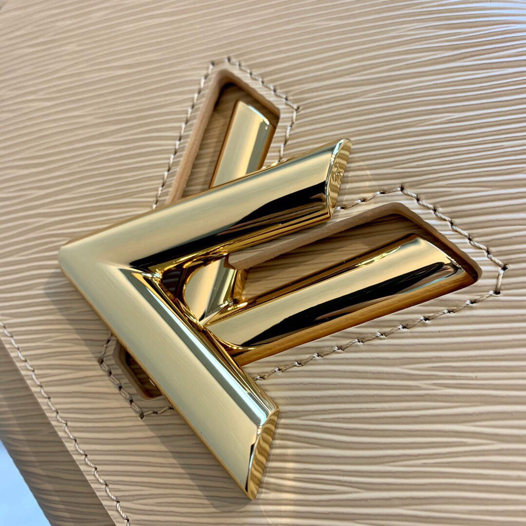 LV M59884 Louis Vuitton Twist MM Handbag Skin Color - Image 4