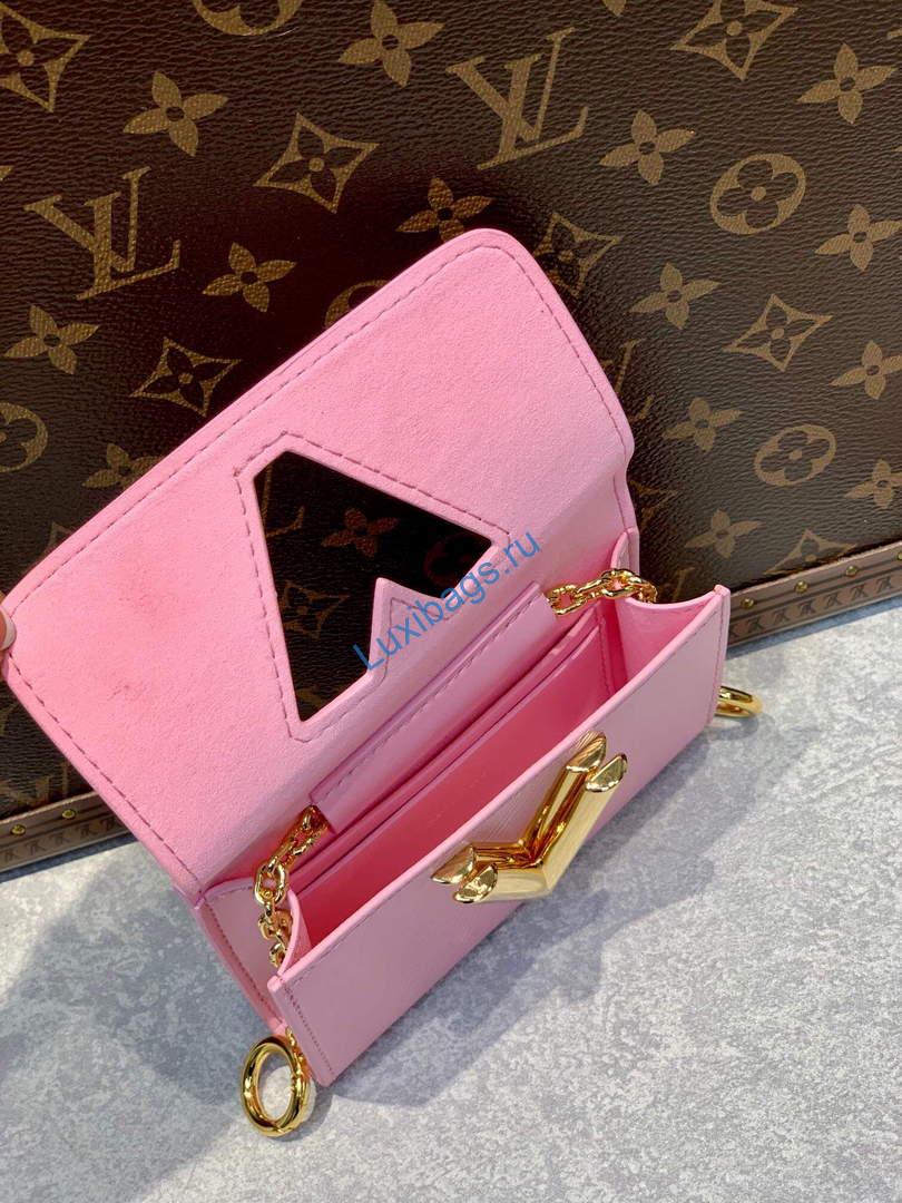 LV M59884 Louis Vuitton Twist MM Handbag Skin Color - Image 8