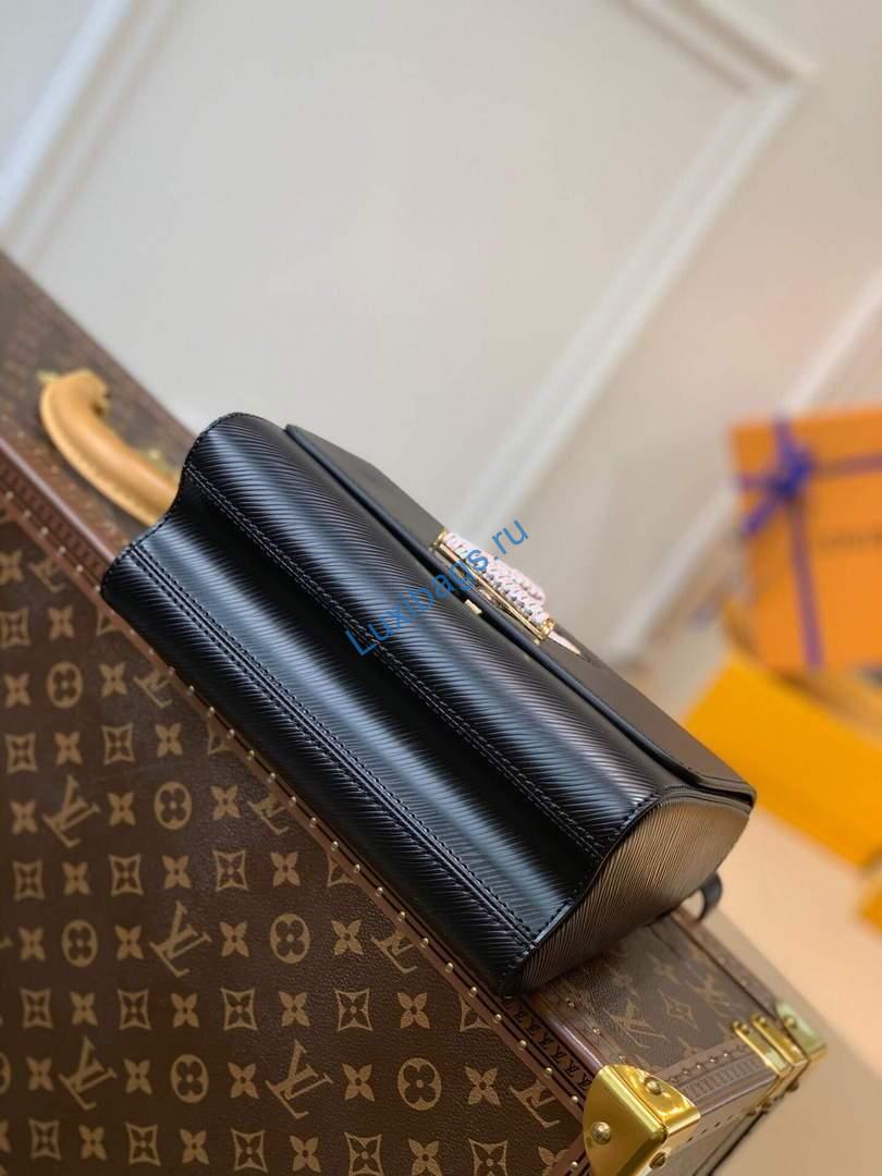 LV M57667 Louis Vuitton Twist MM Epi Handbag M57666 M57669 Black - Image 4