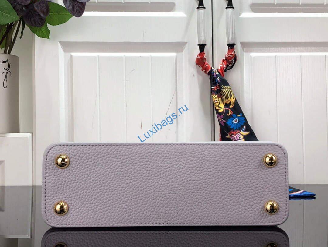 LV M59066 Louis Vuitton Capucines BB Handbag Taro Purple - Image 4