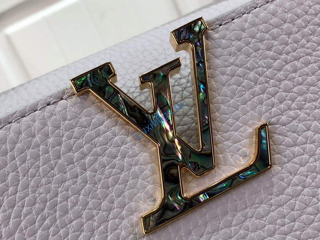 LV M59066 Louis Vuitton Capucines BB Handbag Taro Purple - Image 5