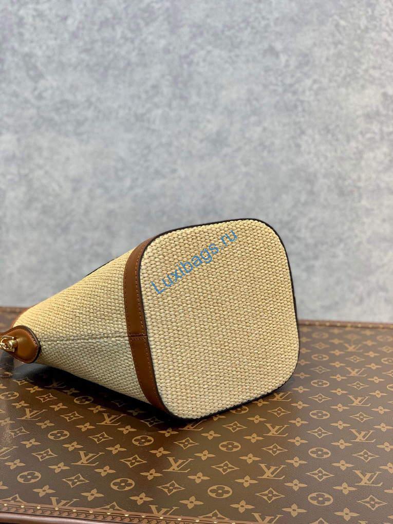 LV M59962 Louis Vuitton Petit Bucket Bag Caramel Brown - Image 3