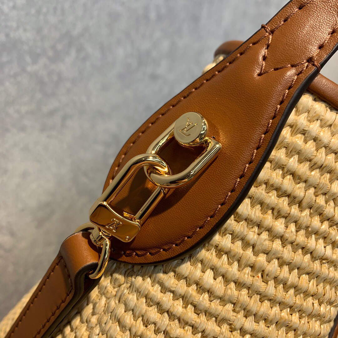 LV M59962 Louis Vuitton Petit Bucket Bag Caramel Brown - Image 6