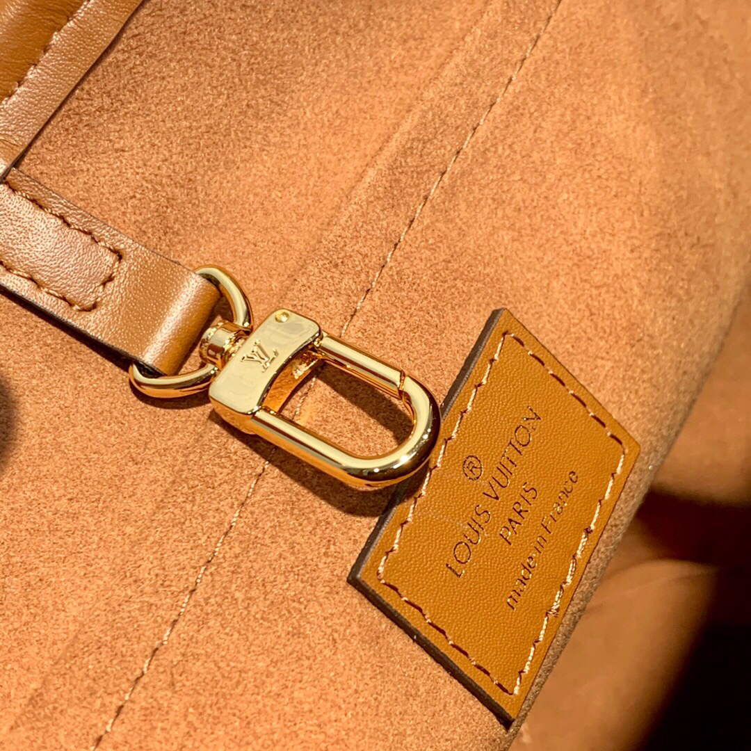 LV M59962 Louis Vuitton Petit Bucket Bag Caramel Brown - Image 8