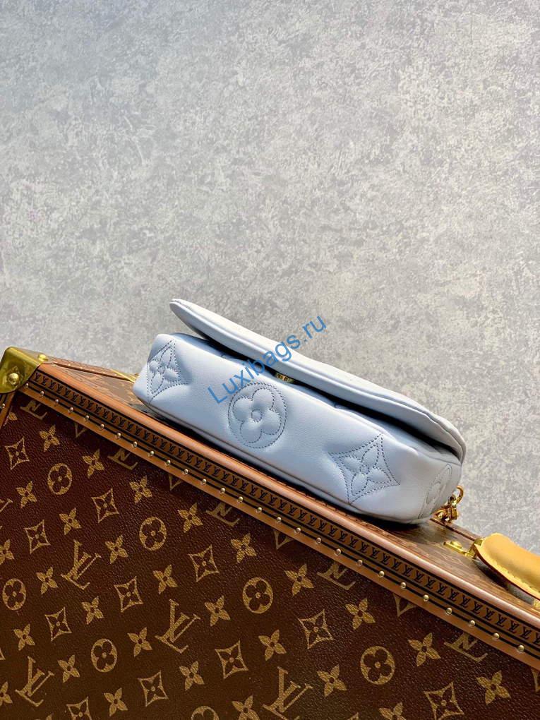 LV M81399 Louis Vuitton Wallet On Strap Bubblegram Glacier Blue - Image 3