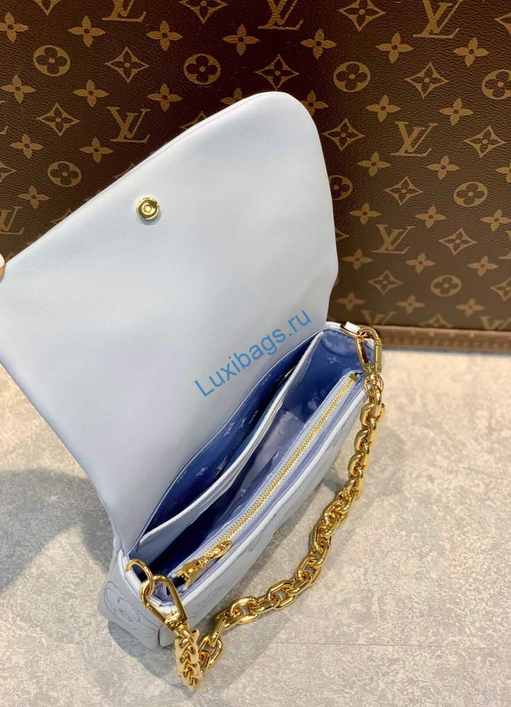 LV M81399 Louis Vuitton Wallet On Strap Bubblegram Glacier Blue - Image 7