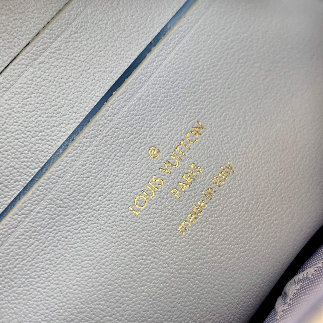 LV M81399 Louis Vuitton Wallet On Strap Bubblegram Glacier Blue - Image 8