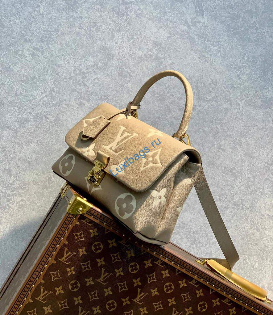 LV M46041 Louis Vuitton Madeleine MM Handbag Embossed Grained Cowhide Leather - Image 2