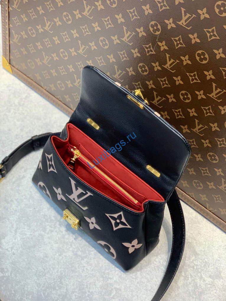 LV M45978 Louis Vuitton Madeleine BB Handbag Black - Image 7