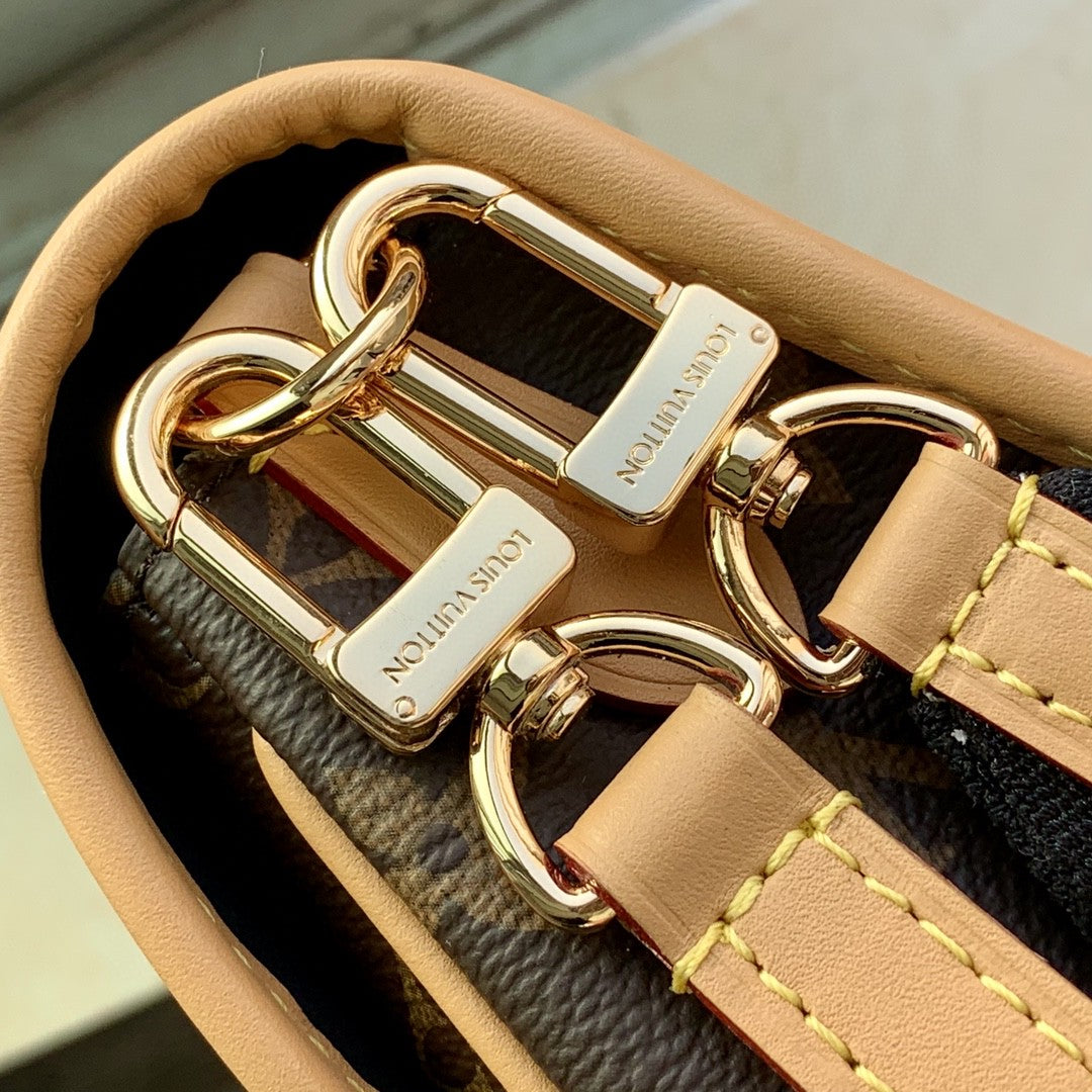LV M46049 Louis Vuitton Diane Monogram M45985 Bag Black - Image 6