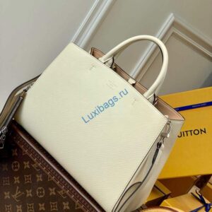 LV M59953 Louis Vuitton Marelle Tote MM Quartz White