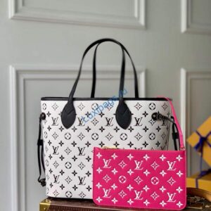 LV M46103 Louis Vuitton Neverfull MM Tote Bag M46102