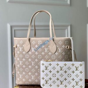LV M46102 Louis Vuitton Neverfull MM Tote Bag M46103