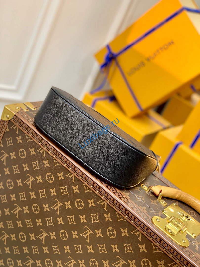 LV M46002 Louis Vuitton Bagatelle Mini Hobo Handbag Black - Image 2
