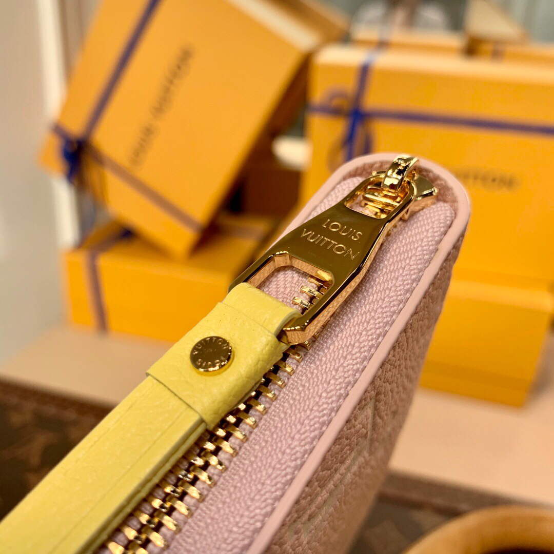 LV M81279 Louis Vuitton Zippy Wallet M81280 Pink - Image 4