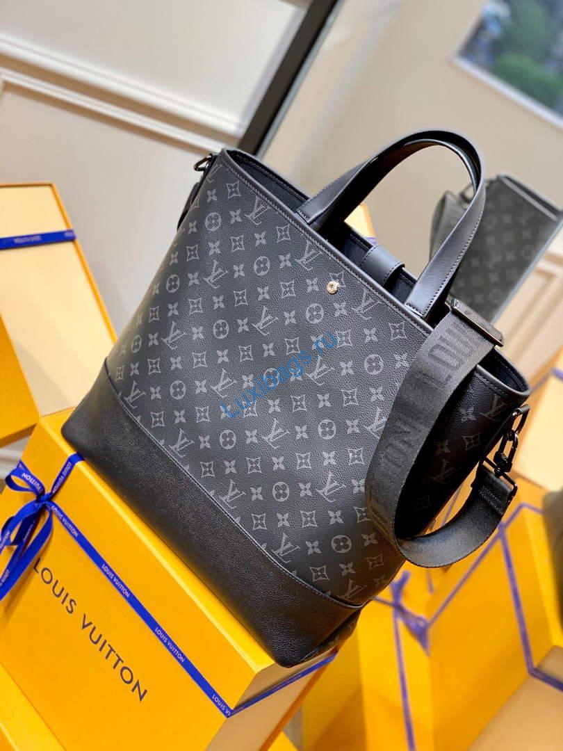 LV M45914 Louis Vuitton Saumur Tote Black - Image 2