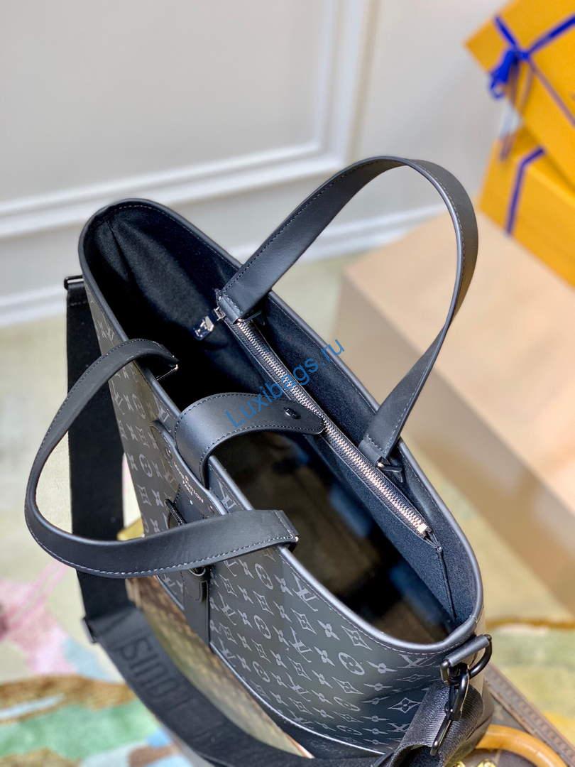 LV M45914 Louis Vuitton Saumur Tote Black - Image 8
