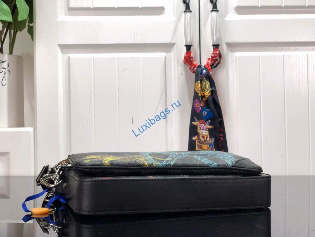 LV N58040 Louis Vuitton Trio Messenger Bag Black - Image 4