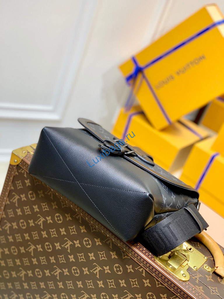 LV M45911 Louis Vuitton Saumur Messenger Black - Image 4