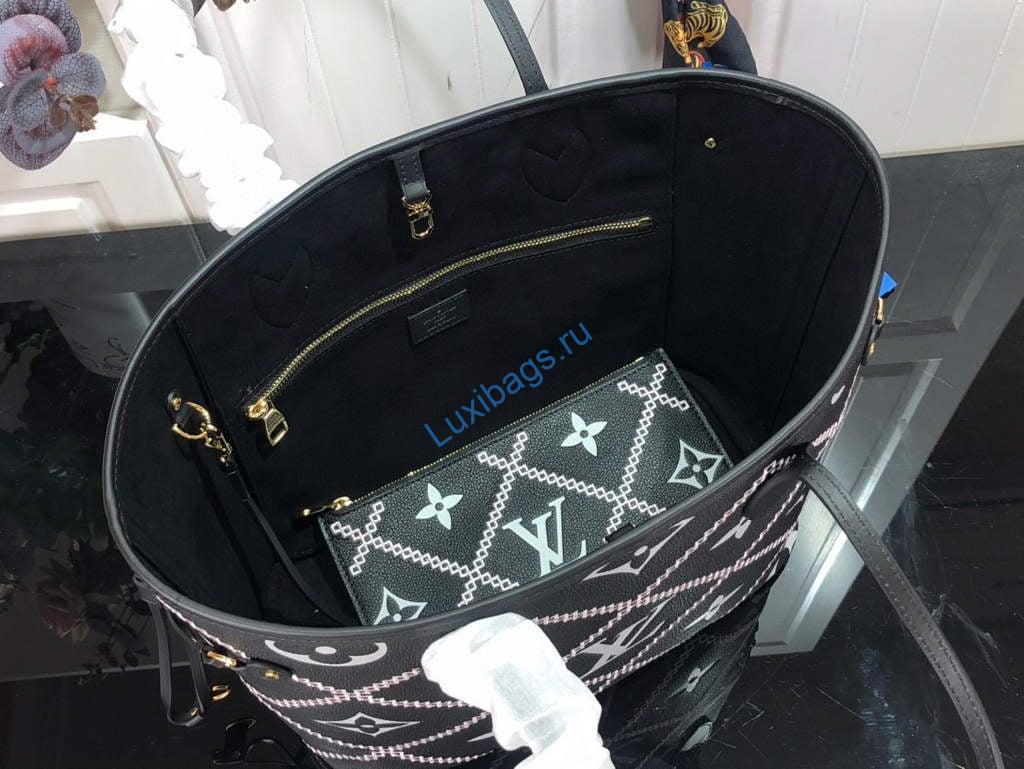Louis Vuitton M46040 LV M46039 Neverfull MM Black - Image 8