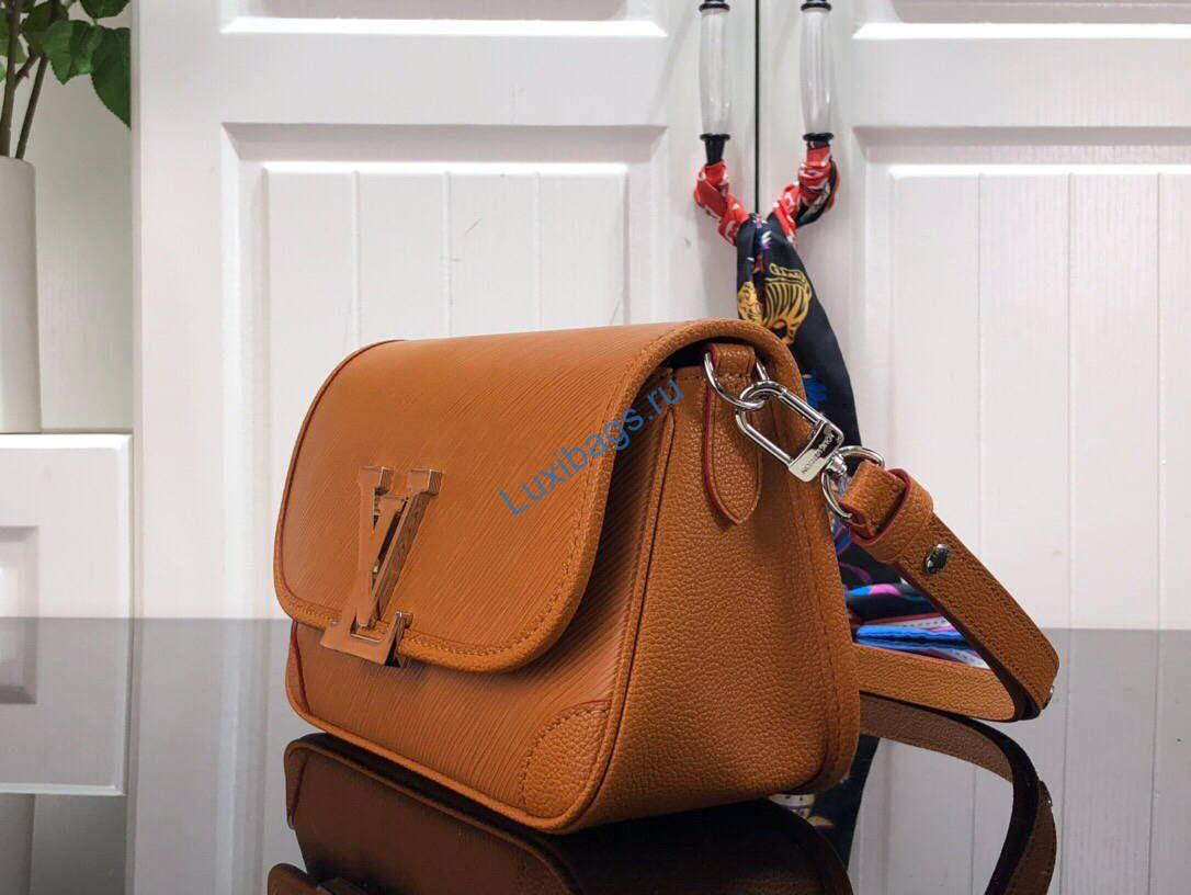 LV M59459 Louis Vuitton Buci Crossbody Bag M59460 Gold Miel Brown - Image 2