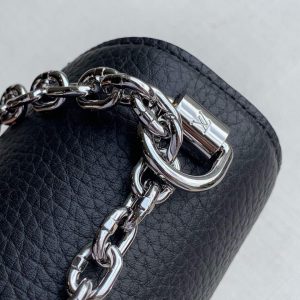 LV M58597 Louis Vuitton Twist Medium Bag Black - Image 6
