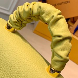 LV M58571 Louis Vuitton Twist PM Leathers Handbag Ginger Yellow - Image 7
