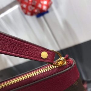 LV M64591 Louis Vuitton Daily Pouch Monogram Canvas Bag M62942 Wine Red - Image 4