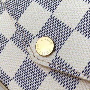 LV M61276 Louis Vuitton Felicie Pochette Bag Damier Azur - Image 6