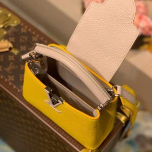 LV M57521 Louis Vuitton Capucines Mini M57520 Bag Yellow Beige - Image 8
