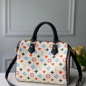 LV M57466 Louis Vuitton GAME ON Speedy Bandouliere 25 Bag White