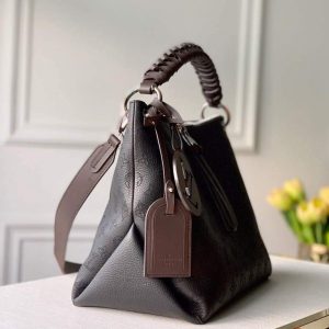 LV M56073 Louis Vuitton M56084 Beaubourg Hobo MM Mahina Black - Image 2