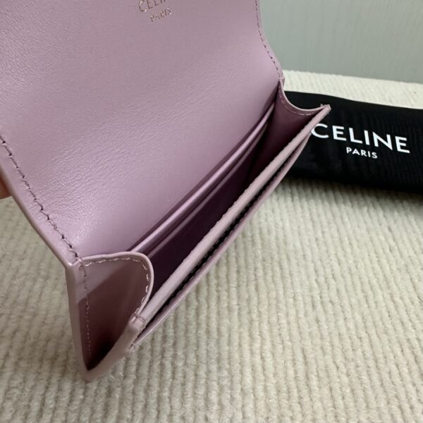Replica Celine TRIOMPHE shiny calf leather flap card holder 5