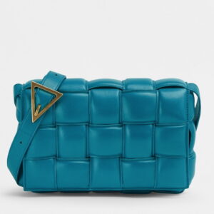 Bottega Veneta Padded Cassette Bag In Mallard Intrecciato Lambskin