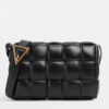 Bottega Veneta Padded Cassette Bag In Black Intrecciato Lambskin
