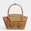 Bottega Veneta Arco Mini Bag In Caramel Grained Leather